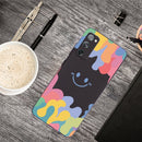 For Samsung Galaxy S20 FE Painted Smiley Face Pattern Liquid Silicone Shockproof Case(Black)