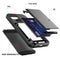 Shockproof Heavy Duty Armor Protective Case with Slide Multi-Card Slot For iPhone 13 mini(Blue)