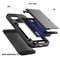 Shockproof Heavy Duty Armor Protective Case with Slide Multi-Card Slot For iPhone 13(Black)