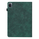 For Xiaomi Pad 5 Pro / Pad 5 Peacock Embossed Pattern TPU + PU Horizontal Flip Leather Case with Holder & Card Slots & Wallet & Sleep / Wake-up Function(Green)