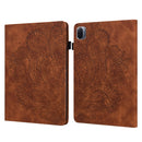 For Xiaomi Pad 5 Pro / Pad 5 Peacock Embossed Pattern TPU + PU Horizontal Flip Leather Case with Holder & Card Slots & Wallet & Sleep / Wake-up Function(Brown)