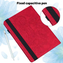 For Xiaomi Pad 5 Pro / Pad 5 Peacock Embossed Pattern TPU + PU Horizontal Flip Leather Case with Holder & Card Slots & Wallet & Sleep / Wake-up Function(Red)