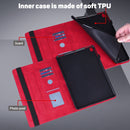 For Xiaomi Pad 5 Pro / Pad 5 Peacock Embossed Pattern TPU + PU Horizontal Flip Leather Case with Holder & Card Slots & Wallet & Sleep / Wake-up Function(Red)