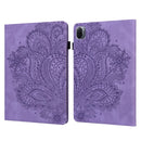 For Xiaomi Pad 5 Pro / Pad 5 Peacock Embossed Pattern TPU + PU Horizontal Flip Leather Case with Holder & Card Slots & Wallet & Sleep / Wake-up Function(Purple)