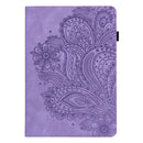 For Xiaomi Pad 5 Pro / Pad 5 Peacock Embossed Pattern TPU + PU Horizontal Flip Leather Case with Holder & Card Slots & Wallet & Sleep / Wake-up Function(Purple)