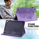 For Xiaomi Pad 5 Pro / Pad 5 Peacock Embossed Pattern TPU + PU Horizontal Flip Leather Case with Holder & Card Slots & Wallet & Sleep / Wake-up Function(Purple)