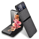 For Samsung Galaxy Z Flip3 5G Sea Sand Cloth Texture Shockproof PC+ TPU Protective Case(Black)
