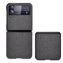 For Samsung Galaxy Z Flip3 5G Sea Sand Cloth Texture Shockproof PC+ TPU Protective Case(Black)