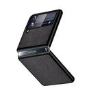 For Samsung Galaxy Z Flip3 5G Sea Sand Cloth Texture Shockproof PC+ TPU Protective Case(Black)