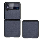 For Samsung Galaxy Z Flip3 5G Sea Sand Cloth Texture Shockproof PC+ TPU Protective Case(Blue)