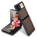 For Samsung Galaxy Z Flip3 5G Sea Sand Cloth Texture Shockproof PC+ TPU Protective Case(Brown)