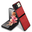 For Samsung Galaxy Z Flip3 5G Sea Sand Cloth Texture Shockproof PC+ TPU Protective Case(Red)