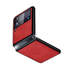 For Samsung Galaxy Z Flip3 5G Sea Sand Cloth Texture Shockproof PC+ TPU Protective Case(Red)