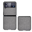 For Samsung Galaxy Z Flip3 5G Sea Sand Cloth Texture Shockproof PC+ TPU Protective Case(Grey)