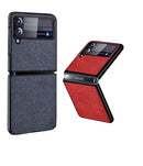 For Samsung Galaxy Z Flip3 5G Sea Sand Cloth Texture Shockproof PC+ TPU Protective Case(Black)