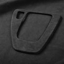Car Suede Wrap Gear Panel Decorative Sticker for BMW 3 Series 2005-2012, Left Drive(Black Grey)