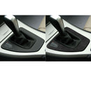 Car Suede Wrap Gear Panel Decorative Sticker for BMW 3 Series 2005-2012, Left Drive(Black Grey)