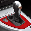 Car Suede Wrap Gear Panel Decorative Sticker for BMW 3 Series 2005-2012, Left Drive(Wine Red)