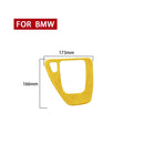Car Suede Wrap Gear Panel Decorative Sticker for BMW 3 Series 2005-2012, Left Drive(Yellow)