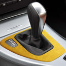 Car Suede Wrap Gear Panel Decorative Sticker for BMW 3 Series 2005-2012, Left Drive(Yellow)