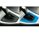 Car Suede Wrap Gear Panel Decorative Sticker for BMW 3 Series 2005-2012, Left Drive(Sky Blue)