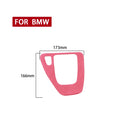 Car Suede Wrap Gear Panel Decorative Sticker for BMW 3 Series 2005-2012, Left Drive(Pink)