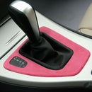 Car Suede Wrap Gear Panel Decorative Sticker for BMW 3 Series 2005-2012, Left Drive(Pink)