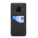 For Huawei Mate 20 Pro Skin Feel PU + TPU Protective Case with Card Slot(Black)