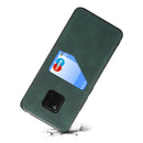 For Huawei Mate 20 Pro Skin Feel PU + TPU Protective Case with Card Slot(Black)