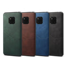 For Huawei Mate 20 Pro Skin Feel PU + TPU Protective Case with Card Slot(Black)