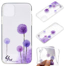 Coloured Drawing Pattern Transparent TPU Protective Case For iPhone 13 mini(Dandelion)