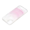 Coloured Drawing Pattern Transparent TPU Protective Case For iPhone 13 mini(Pink Flower)