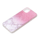 Coloured Drawing Pattern Transparent TPU Protective Case For iPhone 13(Marble)
