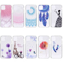 Coloured Drawing Pattern Transparent TPU Protective Case For iPhone 13 Pro Max(Windmill)