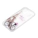 Coloured Drawing Pattern Transparent TPU Protective Case For iPhone 13 Pro Max(Tower Bicycle)