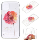 Coloured Drawing Pattern Transparent TPU Protective Case For iPhone 13 Pro Max(Flower)