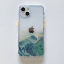 Marble Pattern Glittery Powder Shockproof TPU + Acrylic Protective Case with Detachable Buttons For iPhone 13(Pink)