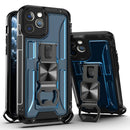 PC + TPU Shockproof Protective Case with Corkscrew Holder For iPhone 12(Royal Blue)