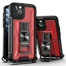 PC + TPU Shockproof Protective Case with Corkscrew Holder For iPhone 12(Royal Red)