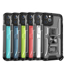 PC + TPU Shockproof Protective Case with Corkscrew Holder For iPhone 12(Royal Red)