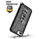 PC + TPU Shockproof Protective Case with Corkscrew Holder For iPhone 8 Plus & 7 Plus(Royal Red)