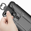 PC + TPU Shockproof Protective Case with Corkscrew Holder For iPhone 8 Plus & 7 Plus(Transparent Black)