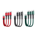 JOYROOM S-01530G9 3.5A 3 in 1 USB to Micro USB + USB-C / Type-C + 8 Pin Short Charging Cable(Black)