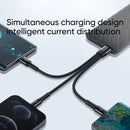 JOYROOM S-01530G9 3.5A 3 in 1 USB to Micro USB + USB-C / Type-C + 8 Pin Short Charging Cable(Black)