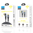 JOYROOM S-1550N12 Topspeed Series 100W USB-C / Type-C to USB-C / Type-C Elbow Fast Charging Data Cable, Cable Length: 1.5m(Grey)
