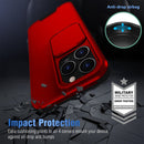 Up and Down Sliding Camera Cover Design Shockproof TPU + PC Protective Case For iPhone 13(Red)