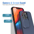 Up and Down Sliding Camera Cover Design Shockproof TPU + PC Protective Case For iPhone 13(Blue)