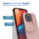 Up and Down Sliding Camera Cover Design Shockproof TPU + PC Protective Case For iPhone 13(Rose Gold)