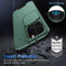 Up and Down Sliding Camera Cover Design Shockproof TPU + PC Protective Case For iPhone 13(Dark Green)