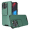 Up and Down Sliding Camera Cover Design Shockproof TPU + PC Protective Case For iPhone 13(Dark Green)